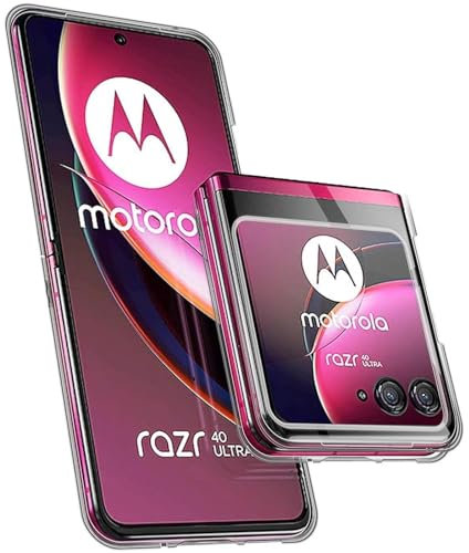 Verco Handyhülle für Motorola Razr 40 Ultra Case, Handy Cover für Motorola Razr 40 Ultra Hülle Transparent Dünn Klar Silikon, durchsichtig
