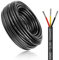 10 Meter 22AWG 3x0,3mm² Elektrischer Draht, 3 Adrig Kabel Erdkabel 5V/12V/24V Stromkabel Verzinntes Kupferkabel，Flexibel und Weich Niedrige Impedanz Hohe Temperaturbeständigkeit Verlängerungskabel