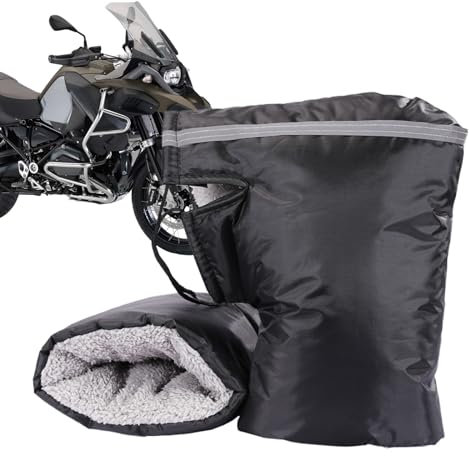 Manchons De Guidon De Moto, Thermique Polaire Gants Velo, Gants De Guidon d'hiver, Manchons De Guidon De Moto Imperméables, pour Vélo Electrique Trottinette, Gants De Moto Universels pour Scooters
