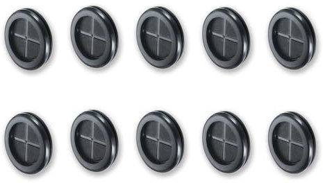 30mm Rubber Grommet, 10 Pcs Round Hole Cover, Wire Tidies Organizer Management Grommets for Machine, Black