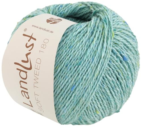 LANA GROSSA Landlust Soft Tweed 180 | Klassisch verzwirntes Tweedgarn aus Schurwolle mit mehrfarbigen Noppen | Handstrickgarn aus 100% Merinowolle | 50g Wolle zum Stricken & Häkeln | 180m Garn FB120