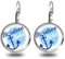 Fördeblau Maritime Hängeohrringe aus Edelstahl im Nordsee-Design mit Anker-Motiv – Modeschmuck für das Ohr als Geschenkidee für Meeresliebhaber, 12mm, mit Glas Cabochon, Klappbrisur