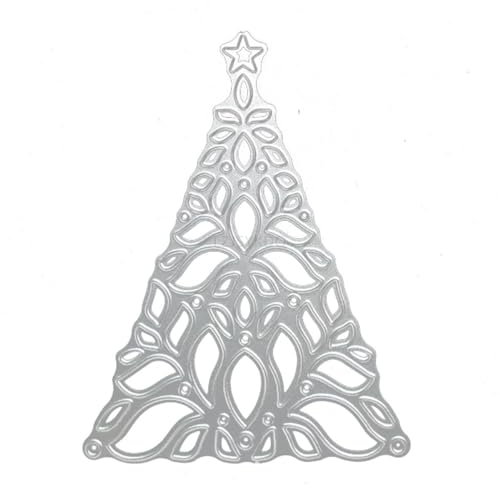 Weihnachtsbaum-Stanzformen für Kartenherstellung, fünfzackiger Stern, Metall-Stanzformen für Papier, Scrapbooking, DIY-Schablonen für Album, Party, Hochzeit, Festivals, Dekoration, KDQ1295