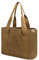 Damen Groß Handtasche mit Laptopfach Canvas Satchel Tote Bag Schultertasche Shopper Tasche für Arbeit Bücher Alltag Lehrertasche caffee Large