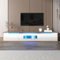 BTM TV Cabinet, High-gloss TV Unit, TV Stand Cabinet with 4 LED lighting Modes & 16 Colors, Wall Mounted/Floor Mounted, 180 * 35 * 30 cm