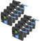 Cruxer 10er-Packung Kompatibel für Brother P-touch TZe-515 Blue Laminierte Bänder，Weiß auf Blau 0,23'' 6mm x 8m Schriftband Ersatz für Brother PT-H100R PT-200 PT-H105 PT-H110 PT-D410 PT-E110VP