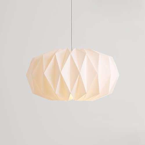 MeYuxg Papier Lampenschirm Origami Design, Lampenschirme Deko Papier Laterne Deckenlampen Shade, Nordische Kreativpapier Leuchten Schirm Weiß