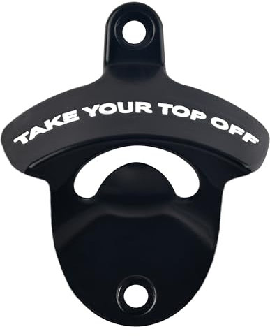 Luwanburg Black Bottle Opener Wall Mounted Stainless Beer Cap Opener Post Mounted for Cooler Cart