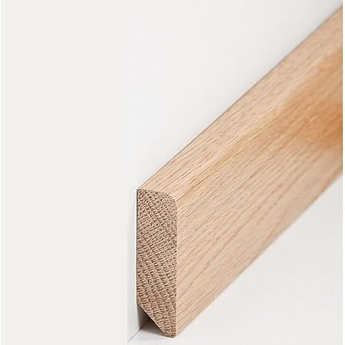 PROVISTON Plinthe en bois massif - 16 x 58 x longueurs tombantes jusqu'à environ 2400 mm, en bois massif de chêne à coller, visser et clouer - Plinthe by PROVISTON - 2,4 m