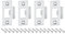 sourcing map 4Pcs Door Strike Plate, 70mm x 40.3mm Stainless Steel Latch Deadbolt Replacement Lock Strike Plate for Door Frame Door Jamb Reinforcement, Silver
