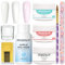 PEACECOLOR Acryl Nägel Starterset,3 Farben Acryl Pulver Nails Klar Rosa Weiß Pulver und Liquid Nagelset Set Nagel Anfänger für Builder