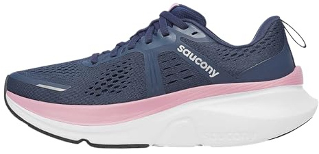 Saucony Women's Guide 18 Road Running Shoe, Navy/Orchid, 10.5