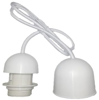 Set E27 Lampenfassung mit Kabel und 1 m weißer Blüte zur Installation der Beleuchtung an Decken und Wänden.