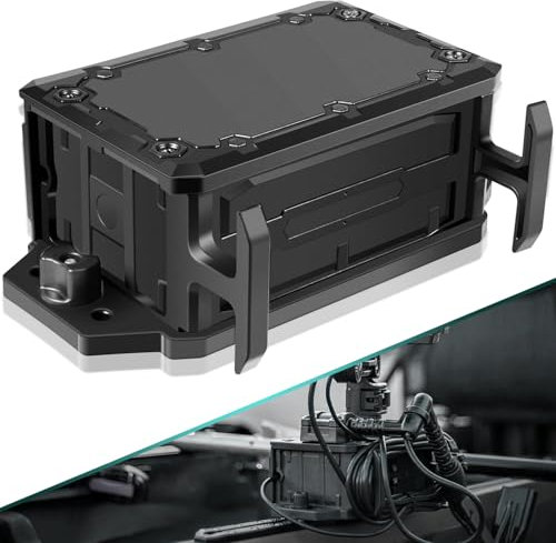 Track Mounted Battery Box Replace for YakAttack CellBlok (CLB-1002), for Fish Finders Compatible with Most 7, 9, or 10 Ah 12v Batteries, Fits for YakAttack Switchblade Transducer Arm