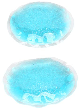 Wiederverwendbare Augen-Gel-Pads, 1 Paar Heiße, Kalte Kompressen-Augenpads, Augenkühlpads, Gel-Augen-Kühlpackung, Blau, Rund, Zur Linderung von Schwellungen der Augen für Frauen