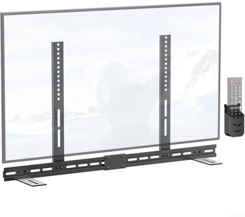 Advokingtap Soporte de montaje para barra de sonido con soporte de base antideslizante, ajustable de 5.1 a 31.5 pulgadas, construcción de metal resistente, capacidad de 35 libras, fácil de instalar