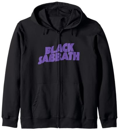Black Sabbath Wavy Logo Purple Zip Hoodie