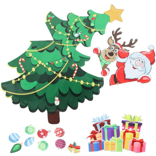 UTHCLO Weihnachts-KüHlschrankmagnet Weihnachtsbaum Magnetischer Cartoon KüHlschrankaufkleber Festliche KüChen-Dekoration FüR Zuhause Und BüRo