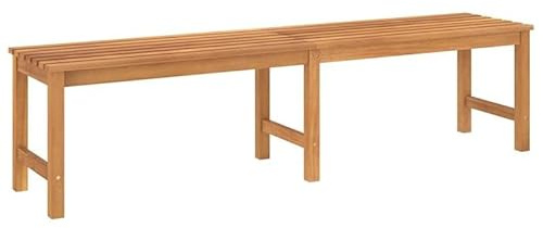 Eleganz Gartenbank 180 cm aus fein geschliffenem Teak-Hartholz mit wasserbasiertem Finish - langlebige und wetterfeste Sitzbank für Garten, Terrasse oder Balkon
