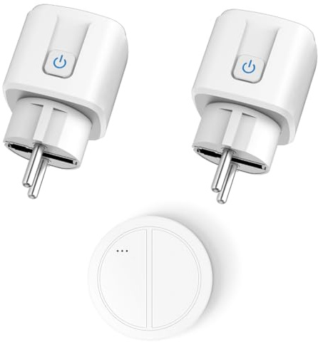 Tedeligo Funksteckdosen mit Fernbedienung, kabelloser Funksender programmierbare Steckdose 50m Funkreichweite 3500 Watt Smart Steckdose mobiler Funkschalter