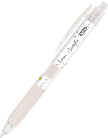 Online Acrylic Liner Weiß, 1x I Acrylmarker auf Wasserbasis White I Schnelltrocknend auf Holz & Kunststoff – auch als Glasmalstifte oder Steine bemalen I Acrylic Marker, hohe Deckkraft