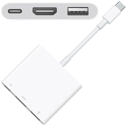 Co2 iPhone Adapter, USB-C zu USB-C USB-A HDMI Adapter (USB C Stecker USB-C USB-A HDMI Buchse), Kabel Kompatibel mit iPhone 16, 15, Pro, Max, Plus, MacBook, iPad Pro, Samsung
