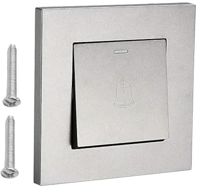 Bouton De Sonnette Filaire Exterieur, 3 pièces Bouton Sonnette Exterieur, Interrupteur De Sonn ette, Sonn ette Exte rieur Bou ton, pour Domestique ou Hôtelier Installation Facile(Gris)