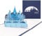 Pop Up Karte „Mainz- Panorama mit Mainzer Dom & Altstadt“ 3D Geburtstagskarte, Souvenir, Einladungskarte & Reisegutschein zum City Trip