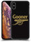 Head Case Designs Officially Licensed Arsenal FC Black and Gold Gunners Hard Back Case Compatible With Apple iPhone XS Max