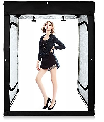 Konseen 47x39x78 inch Large Photo Studio Light Box,768 Pcs LED Light, Professional Photography Dimmable Shooting Tent Box with 3 Colors Backdrops and Carrying Bag,UK Plug
