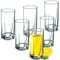 KADAX Bicchieri Trasparenti da Cocktail in Vetro, Bicchieri Highball con Profilo Alto per Long Drink, Mojito e Acqua, Tumbler Moderni (Set di 6, 380 ml)