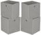 Trintion 4er Set Aufbewahrungsbox Faltbox Faltbare Stoff Faltkiste mit Fingerloch 32 x 32 x 32 cm für Kallax Regale oder Raumteiler (Grau)