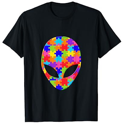 UFO Alien ET Puzzle Autism Puzzle T-Shirt