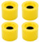 Alomejor 4pcs 60x45mm Skateboard Rollen 78A Longboard Cruiser Rollen Ersatzzubehör(Gelb)