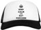 Keep Calm and Eat Popcorn Weiß Schwarz Unisex Baseball Cap White Black