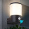 HARPER LIVING Außenwandleuchte mit PIR-Sensor (Nacht- und Tagesmodus inklusive), wasserdicht IP54, außenlampe mit bewegungsmelder E27 Wandlampe, Aluminium Außenleuchte, für Terrasse Garten