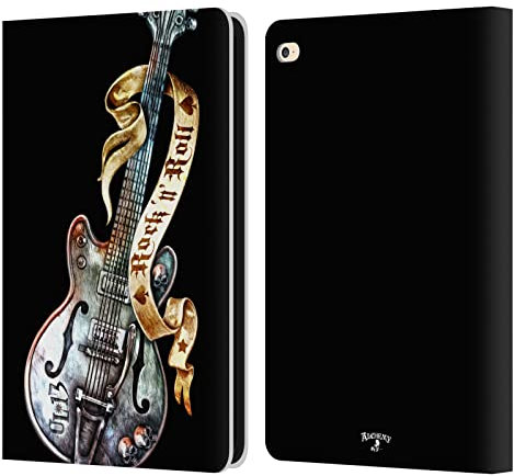 Head Case Designs Offizielle Alchemy Gothic Rock'it 56 Gitarre Abbildungen Leder-Wallet-Hülle Kompatibel mit Apple iPad Air 2 (2014)