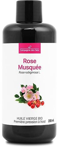Huile de Rose Musquée du Chili BIO - Fraîcheur Garantie OxyCert® - Vierge & de 1ʳᵉ Pression à Froid