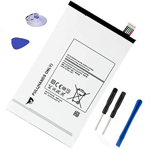 YUNIQUE ITALIA 3.8V 4900mAh EB-BT705FBE Tablet Batteria per Samsung Galaxy Tab S 8.4 SM-T700 SM-T700N SM-T705 SM-T705C SM-T705Y SM-T707 SM-T707A SM-T707V Series EB-BT705FBC EB-BT705FBU con Utensili