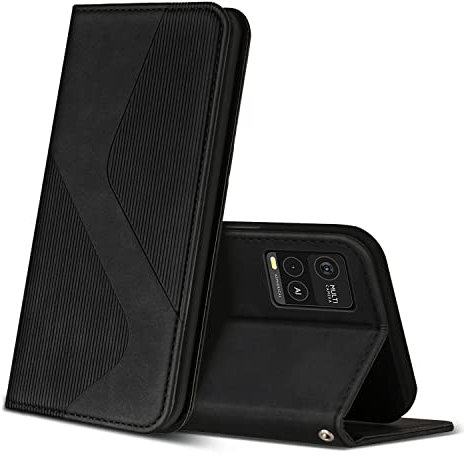 ZONNAVI Hülle für Vivo Y21 / Vivo Y21S / Vivo Y33S, PU Leder Handyhülle mit Kartenfächer und Standfunktion, Lederhülle Flip Wallet Case Schutzhülle für Vivo Y21 / Y21S / Y33S (Schwarz)