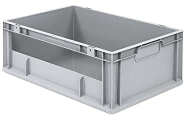 PROREGAL Eurobox NextGen Insight | HxBxT 22x40x60cm | 44 Liter | Seite offen | Eurobehälter, Transportbox, Transportbehälter, Stapelbehälter