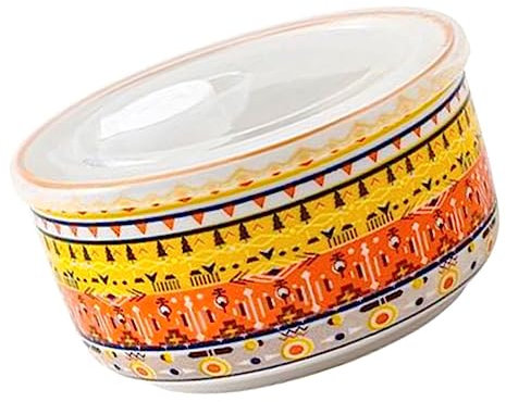 SHOWERORO Ceramic Soup Bowl with Lid Microwave Safe Leak Noodle Bowl for Soups and Salads Versatile Oven Safe Design for Everyday Use Present for Special Occasions