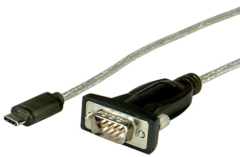 ROLINE USB - Seriell Konverter-Kabel, Typ C - RS232, schwarz, 1,8 m