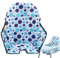 Sitzkissen für Ikea Antilop Hochstuhl | Baby Hochstuhl Bezugskissen | Einlegekissen für faltbare Hochstühle | Waschbare Sitzbezugmatte für Baby-Esszimmerstühle, Zubehör, Blaues weiches Stoffkissen
