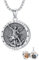 Shusukue Erzengel ST Michael Anhänger mit Foto Amulett Medallion zum öffnen 925 Silber Halsketten für Mann Herren Männer Religiöse Fotoschmuck