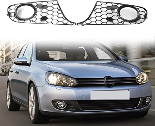 WOHOOD Paraurti Anteriore Fendinebbia Copertura Fendinebbia Griglie Maglia A Nido d'Ape Stile per VW per Golf 6 VI MK6 2009 2010 2011 2012 2013 Auto Accessori