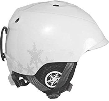 Dynamic24 Casque de ski pour enfant junior avec support pour lunettes de ski - Taille XS/S - Tour de tête 47-51 cm - Protection pour ski (blanc)