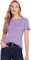 STREET ONE Damen A321273 Basic RIPP T-Shirt, Smell of Lavender, 44