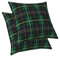 ggaimwf Tartan Kissenbezügen 40x40cm Schottische Motivkissen Karierte Kissen Grün Bauernhaus Kissenbezüge dekorativ Sofakissen Landhausstil 2er-Set