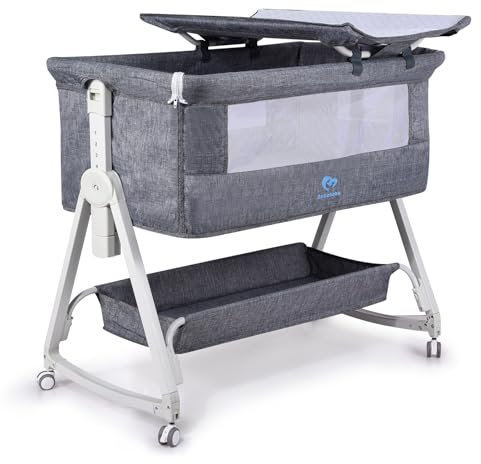 Bellababy Cuna Colecho Bebe Mini Cuna Colecho para Bebe con Mesa de Cambio, Fácil de Plegado, Cuna Colecho Ajustable para Bebé/Recién Nacido